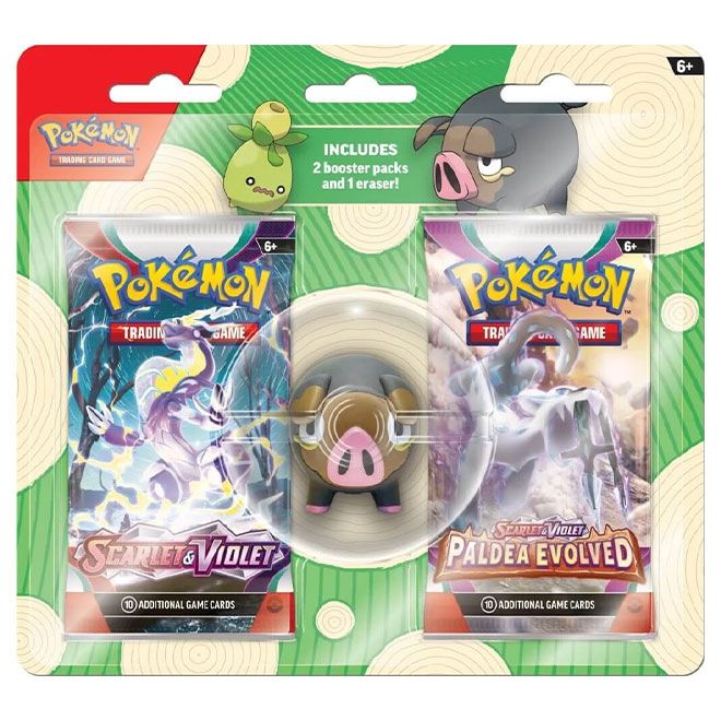 Pokemon - Back To School Eraser & 2 Pack Blister - Lechonk