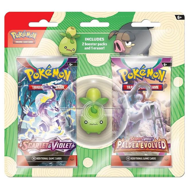 Pokemon - Back To School Eraser & 2 Pack Blister - Smoliv